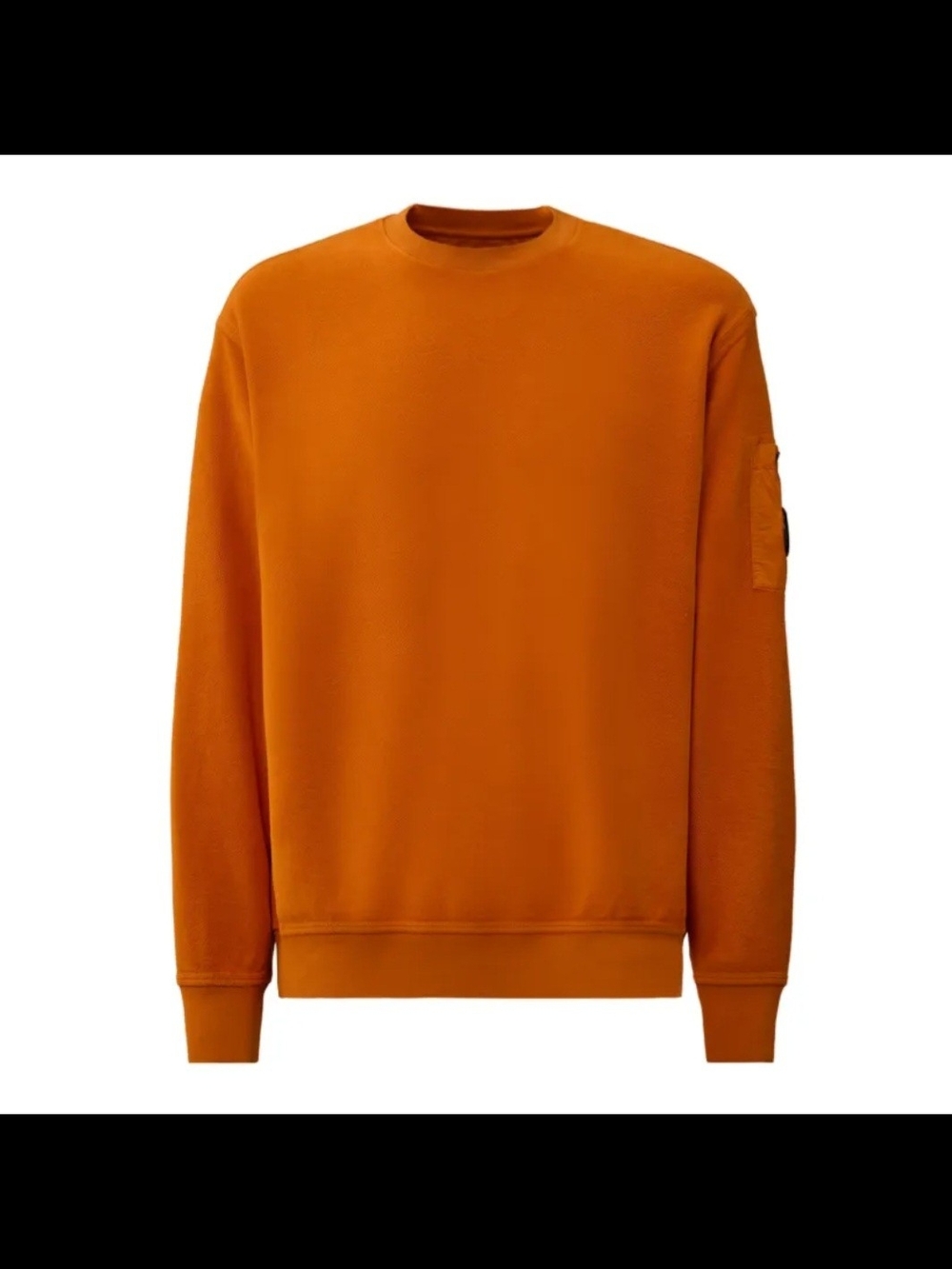 C.P. Company Orange Crewneck Sweater with Sleeve Pocket